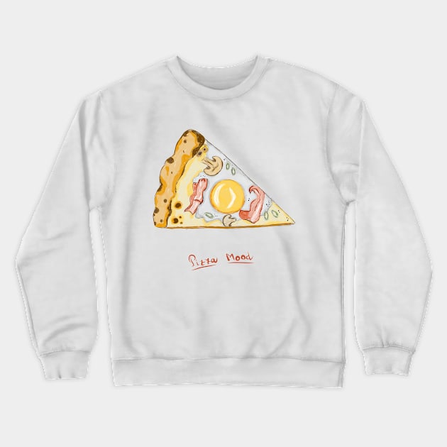 Pizza Mood Crewneck Sweatshirt by Carriefamous